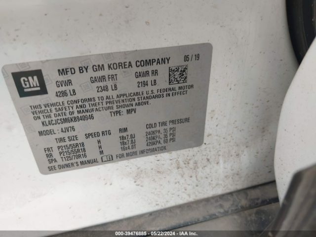 Photo 8 VIN: KL4CJCSM6KB940946 - BUICK ENCORE 