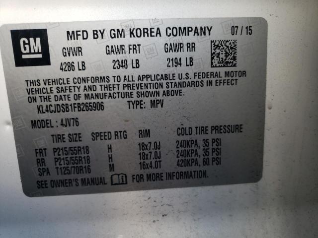 Photo 9 VIN: KL4CJDSB1FB265906 - BUICK ENCORE PRE 