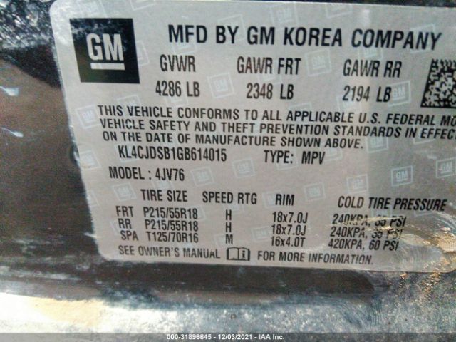 Photo 8 VIN: KL4CJDSB1GB614015 - BUICK ENCORE 