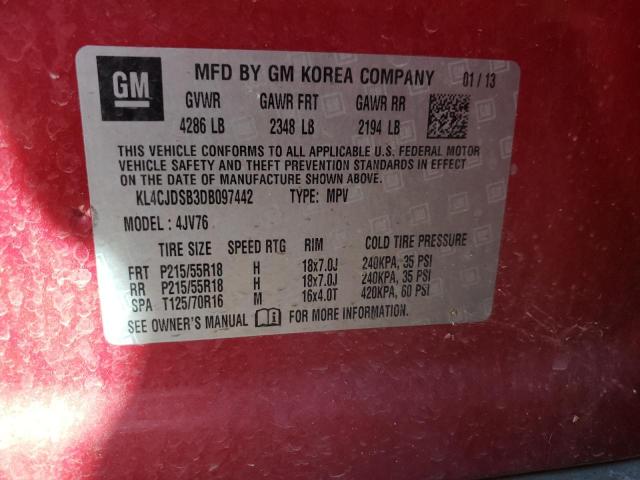 Photo 9 VIN: KL4CJDSB3DB097442 - BUICK ENCORE PRE 