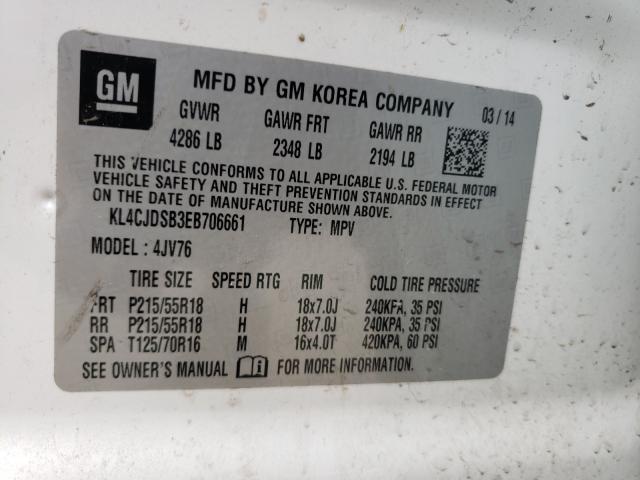 Photo 9 VIN: KL4CJDSB3EB706661 - BUICK ENCORE PRE 