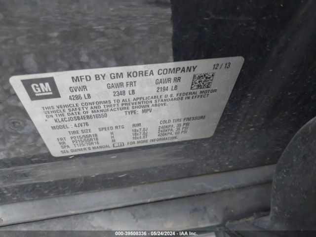 Photo 8 VIN: KL4CJDSB4EB616550 - BUICK ENCORE 