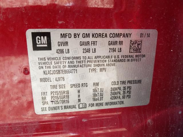 Photo 9 VIN: KL4CJDSB7EB664771 - BUICK ENCORE PRE 