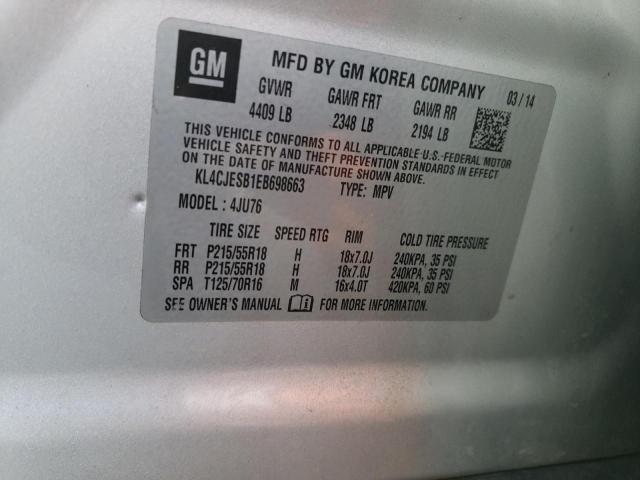 Photo 12 VIN: KL4CJESB1EB698663 - BUICK ENCORE 