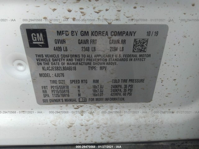 Photo 8 VIN: KL4CJESB2LB046518 - BUICK ENCORE 