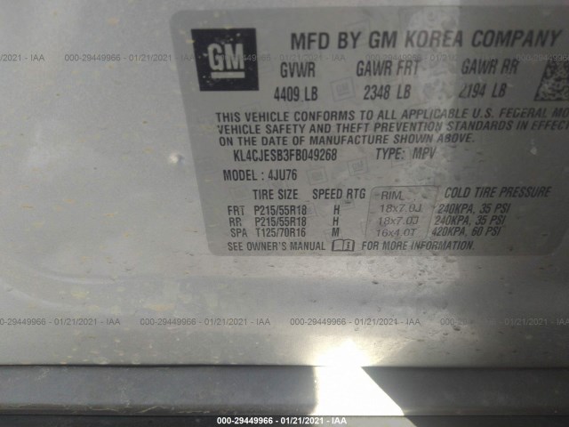 Photo 8 VIN: KL4CJESB3FB049268 - BUICK ENCORE 