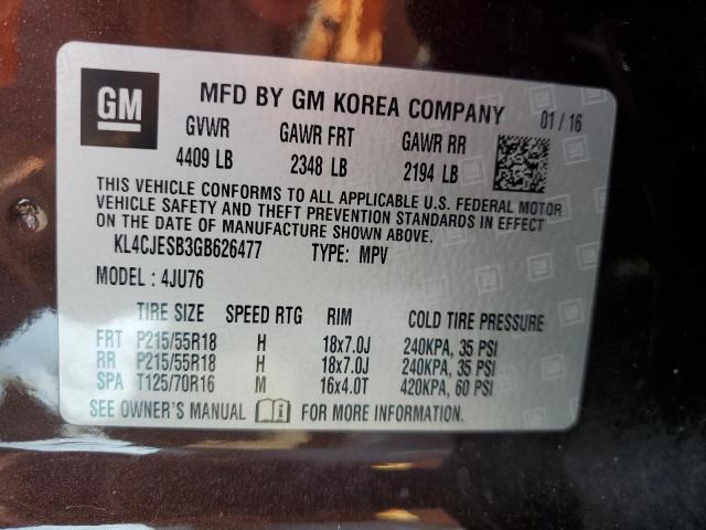 Photo 12 VIN: KL4CJESB3GB626477 - BUICK ENCORE 