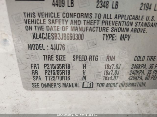 Photo 8 VIN: KL4CJESB3JB660300 - BUICK ENCORE 