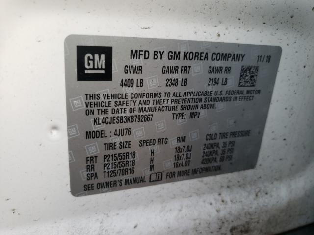 Photo 9 VIN: KL4CJESB3KB792667 - BUICK ENCORE PRE 