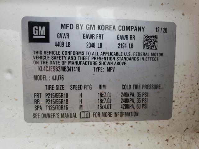 Photo 9 VIN: KL4CJESB3MB341418 - BUICK ENCORE PRE 