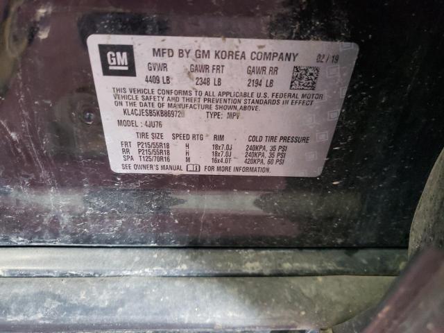 Photo 9 VIN: KL4CJESB5KB869720 - BUICK ENCORE PRE 