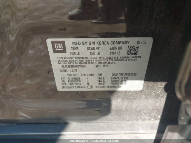 Photo 8 VIN: KL4CJESB6FB210504 - BUICK ENCORE 