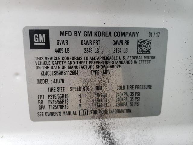 Photo 9 VIN: KL4CJESB9HB112604 - BUICK ENCORE PRE 