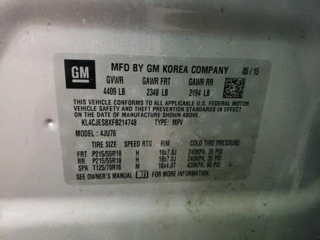 Photo 9 VIN: KL4CJESBXFB214748 - BUICK ENCORE 