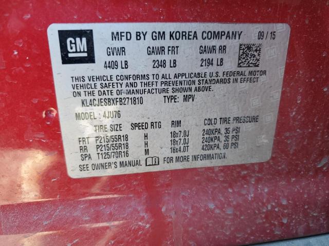 Photo 11 VIN: KL4CJESBXFB271810 - BUICK ENCORE 