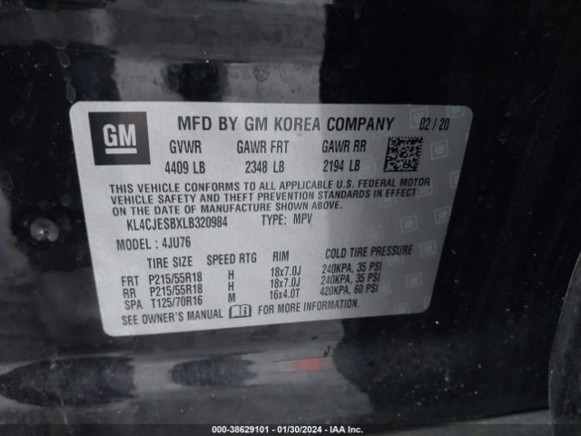 Photo 8 VIN: KL4CJESBXLB320984 - BUICK ENCORE 