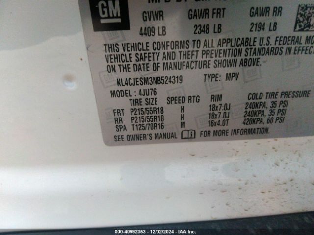 Photo 8 VIN: KL4CJESM3NB524319 - BUICK ENCORE 