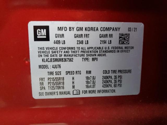 Photo 12 VIN: KL4CJESM6MB367562 - BUICK ENCORE 