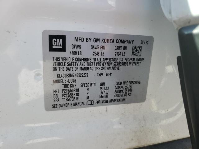 Photo 12 VIN: KL4CJESM7NB522279 - BUICK ENCORE PRE 