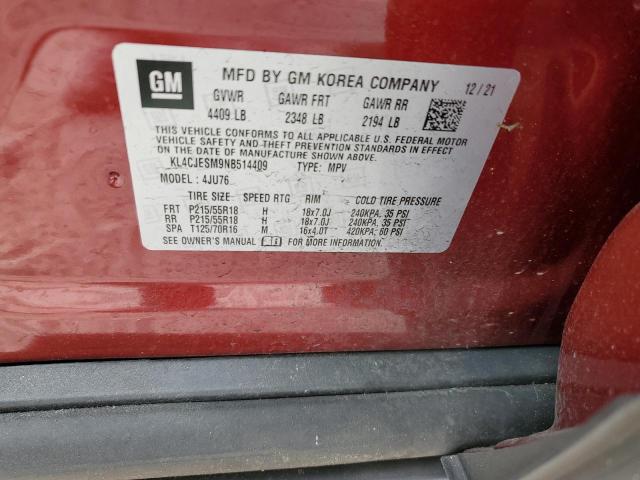 Photo 11 VIN: KL4CJESM9NB514409 - BUICK ENCORE 