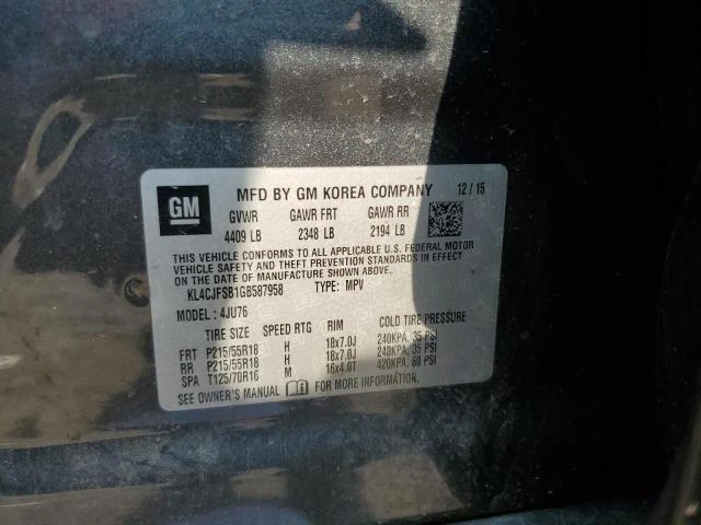 Photo 12 VIN: KL4CJFSB1GB587958 - BUICK ENCORE CON 