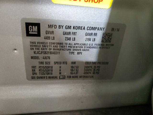 Photo 12 VIN: KL4CJFSB2FB040311 - BUICK ENCORE CON 