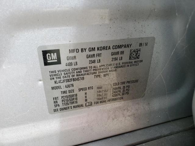 Photo 12 VIN: KL4CJFSB2FB045749 - BUICK ENCORE CON 