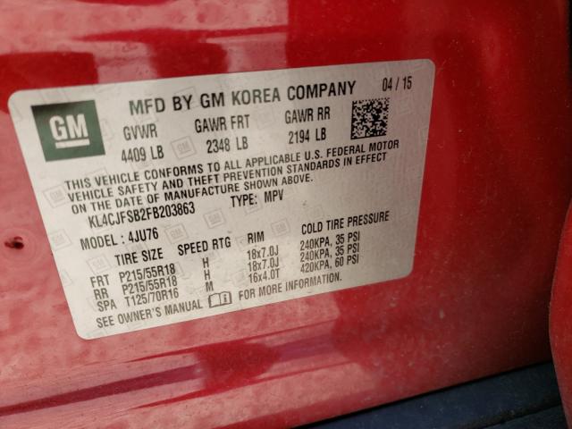 Photo 9 VIN: KL4CJFSB2FB203863 - BUICK ENCORE CON 