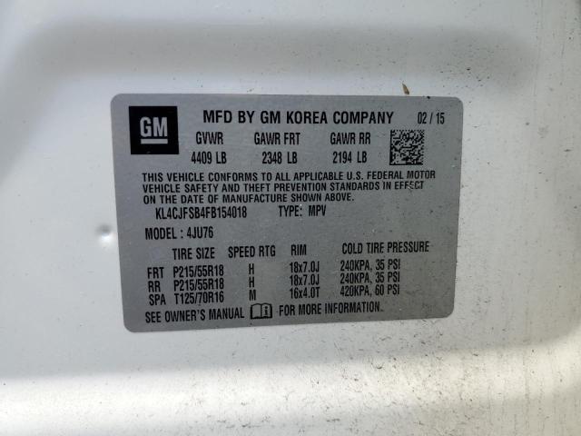 Photo 12 VIN: KL4CJFSB4FB154018 - BUICK ENCORE 