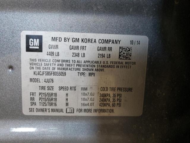 Photo 9 VIN: KL4CJFSB5FB055059 - BUICK ENCORE CON 