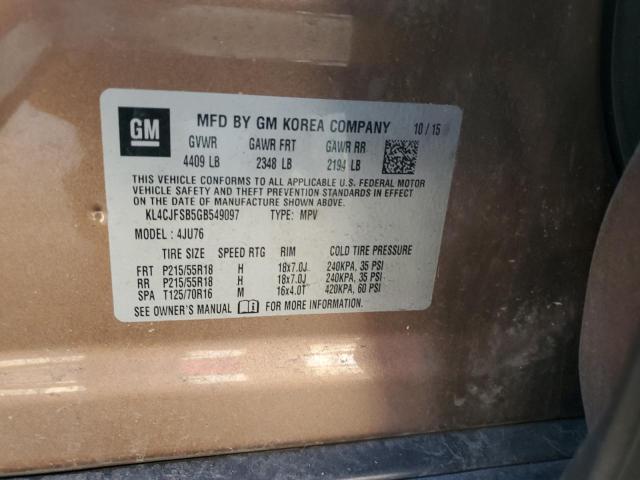 Photo 12 VIN: KL4CJFSB5GB549097 - BUICK ENCORE CON 