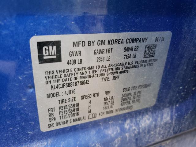 Photo 9 VIN: KL4CJFSB8EB718042 - BUICK ENCORE CON 