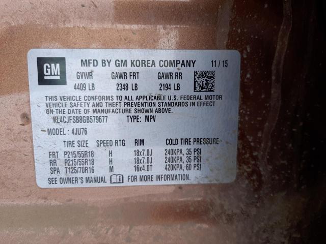 Photo 12 VIN: KL4CJFSB8GB579677 - BUICK ENCORE CON 