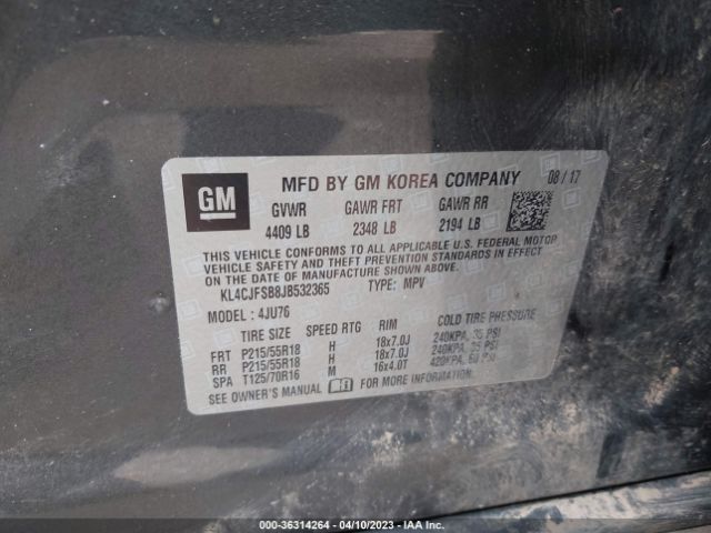 Photo 8 VIN: KL4CJFSB8JB532365 - BUICK ENCORE 