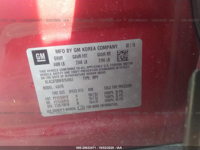 Photo 8 VIN: KL4CJFSB9FB154953 - BUICK ENCORE 