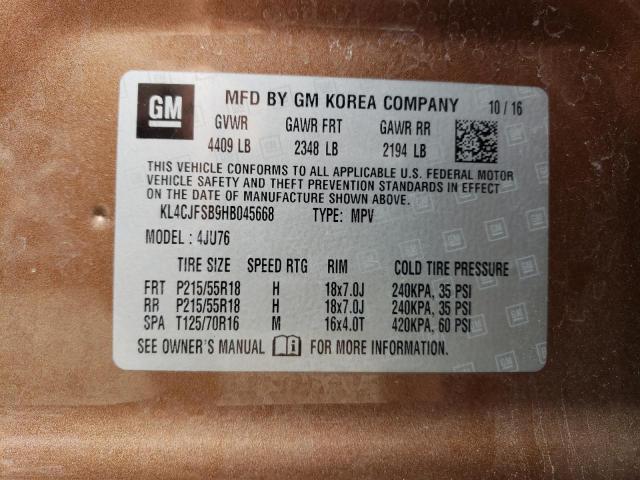 Photo 13 VIN: KL4CJFSB9HB045668 - BUICK ENCORE PRE 