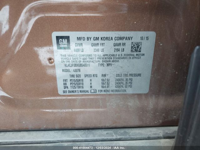 Photo 8 VIN: KL4CJFSBXGB540511 - BUICK ENCORE 