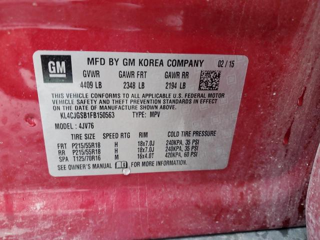 Photo 12 VIN: KL4CJGSB1FB150563 - BUICK ENCORE 