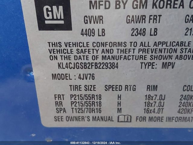 Photo 8 VIN: KL4CJGSB2FB229384 - BUICK ENCORE 