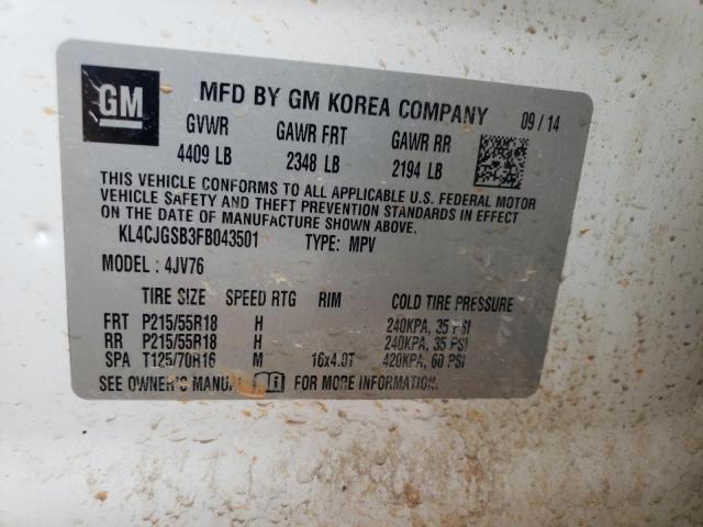 Photo 12 VIN: KL4CJGSB3FB043501 - BUICK ENCORE 