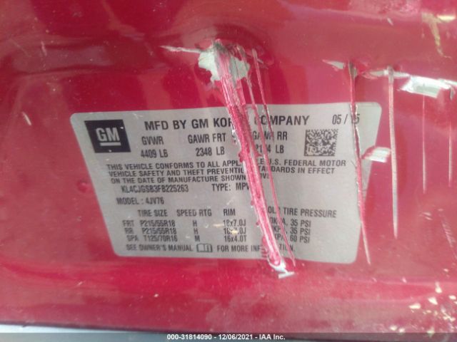 Photo 8 VIN: KL4CJGSB3FB225263 - BUICK ENCORE 