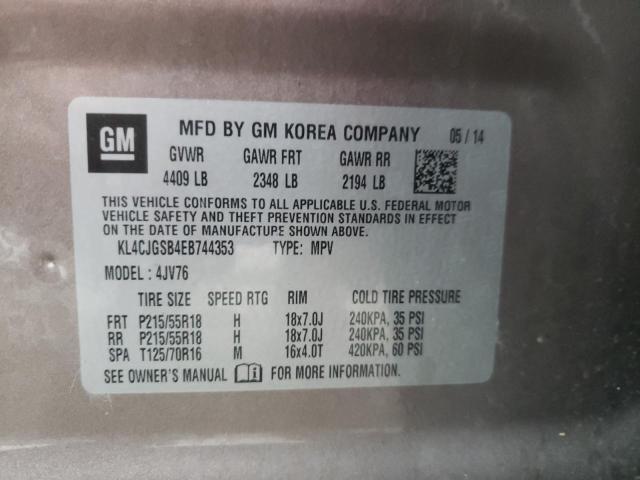 Photo 9 VIN: KL4CJGSB4EB744353 - BUICK ENCORE 