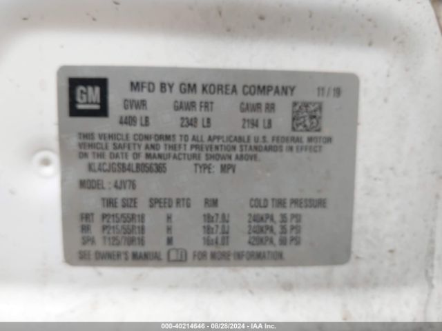 Photo 8 VIN: KL4CJGSB4LB056365 - BUICK ENCORE 