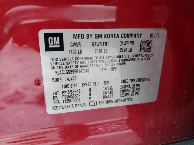 Photo 11 VIN: KL4CJGSB9FB147040 - BUICK ENCORE 