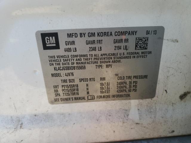 Photo 12 VIN: KL4CJGSBXDB155659 - BUICK ENCORE 