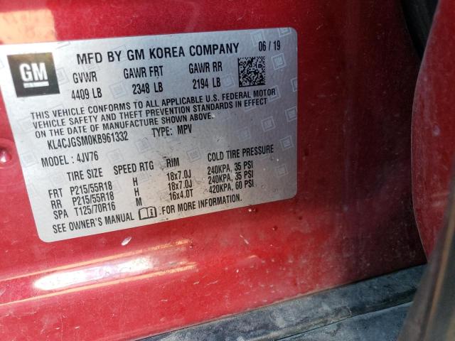 Photo 11 VIN: KL4CJGSM0KB961332 - BUICK ENCORE 