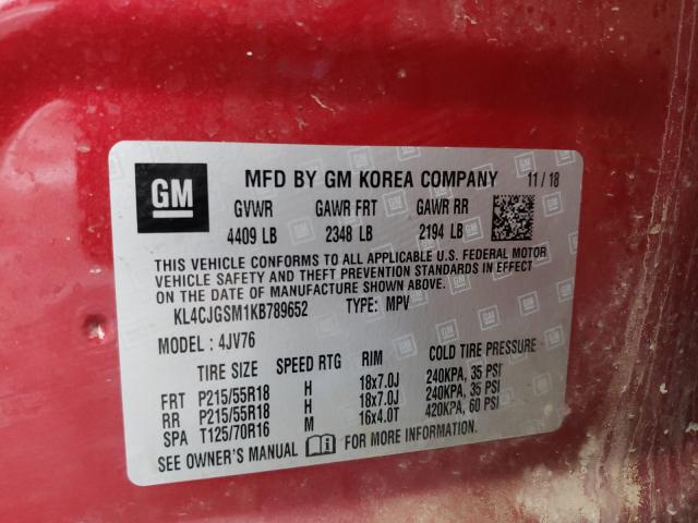 Photo 9 VIN: KL4CJGSM1KB789652 - BUICK ENCORE ESS 