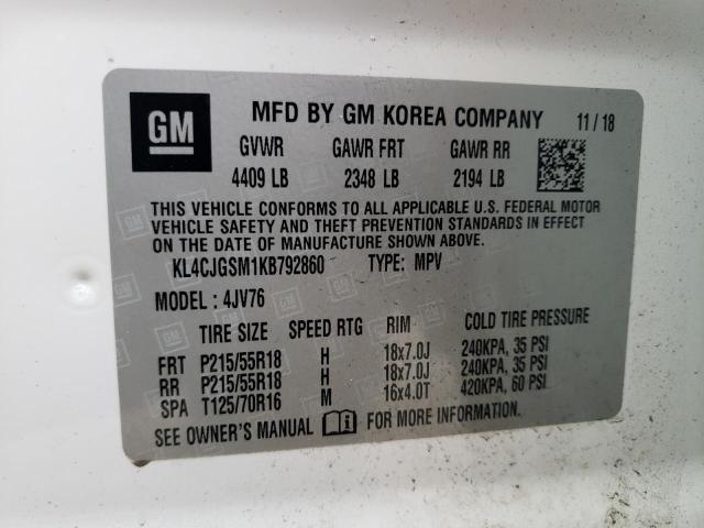 Photo 12 VIN: KL4CJGSM1KB792860 - BUICK ENCORE 