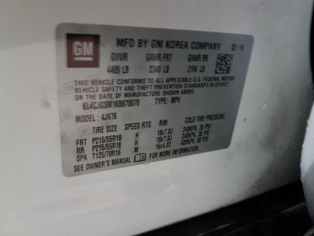 Photo 9 VIN: KL4CJGSM1KB870070 - BUICK ENCORE ESS 