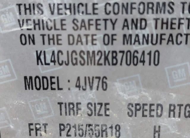 Photo 8 VIN: KL4CJGSM2KB706410 - BUICK ENCORE 